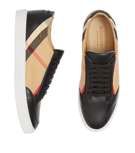 burberry leather and house check sneakers fakes|burberry shoes stitching.